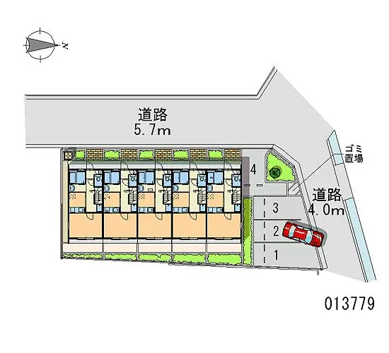 ★手数料０円★八尾市高安町南　月極駐車場（LP）